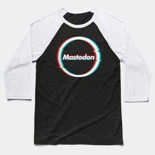 Glitch art - Mastodon Baseball T-Shirt